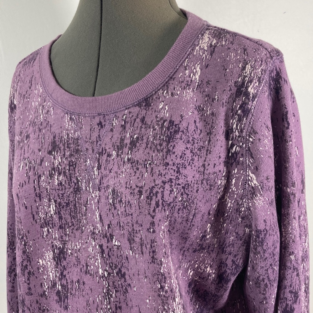 Tek Gear Fleece Pull Over Women Size Large Soft Cozy Lavender Thumb Holes - Picture 5 of 8